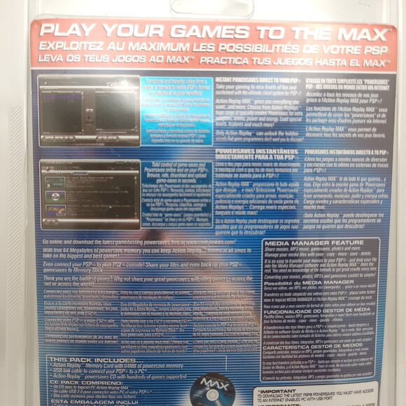Intec PSP Action Replay Max PlayStation Portable 2005 Brand New Cheat System - Picture 5 of 8
